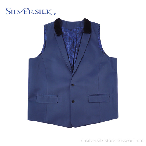 Navy Mode Business Formal Män Anpassad Waistcoat